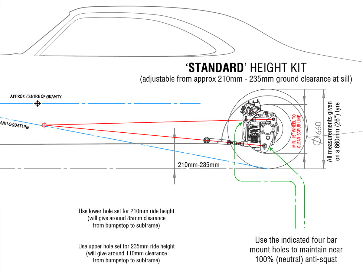 HKTG Rear Coilover & Bolt-in 4link Kit